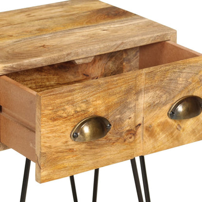 vidaXL Bedside Cabinet 40x30x50 cm Solid Mango Wood - Brown - 60434
