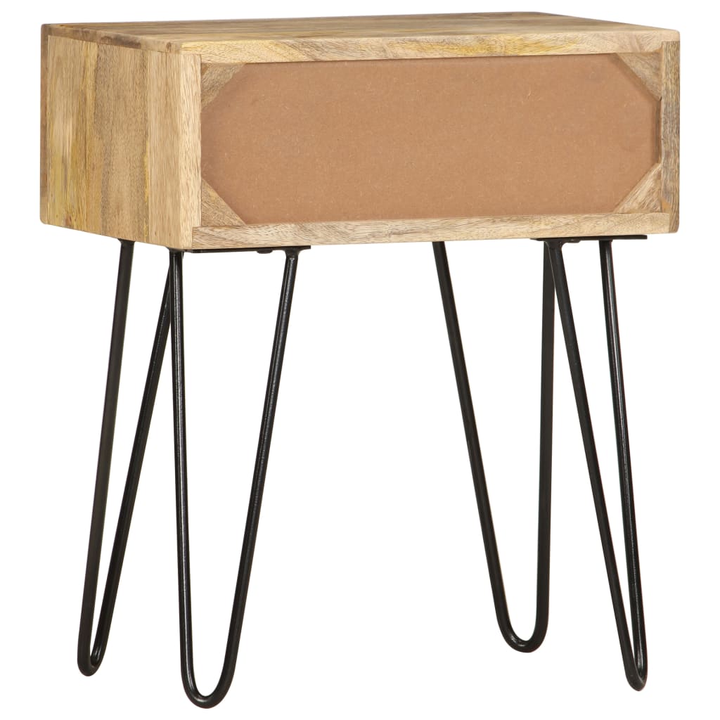 vidaXL Bedside Cabinet 40x30x50 cm Solid Mango Wood - Brown - 60434