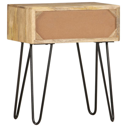 vidaXL Bedside Cabinet 40x30x50 cm Solid Mango Wood - Brown - 60434