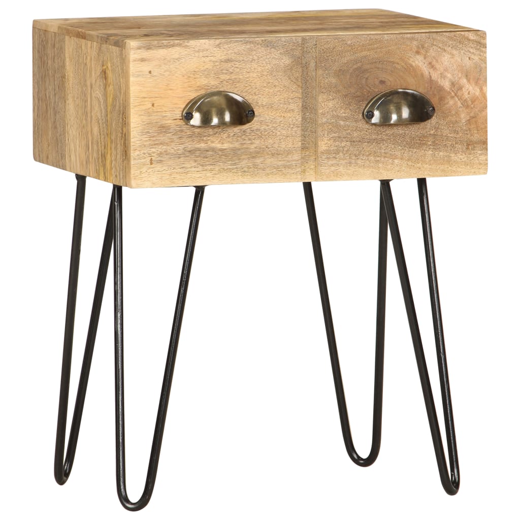 vidaXL Bedside Cabinet 40x30x50 cm Solid Mango Wood - Brown - 60434
