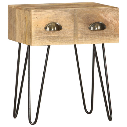 vidaXL Bedside Cabinet 40x30x50 cm Solid Mango Wood - Brown - 60434