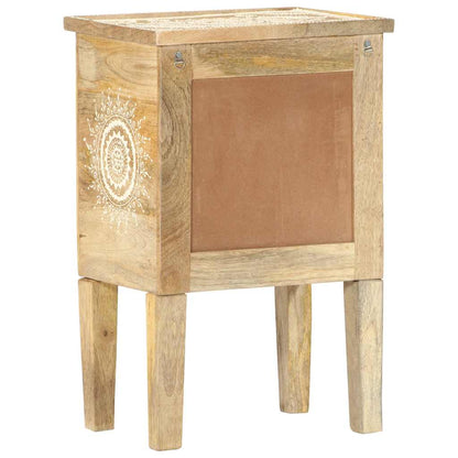 vidaXL Hand Painted bedside Cabinet 40x30x60 cm Solid Mango Wood - Brown