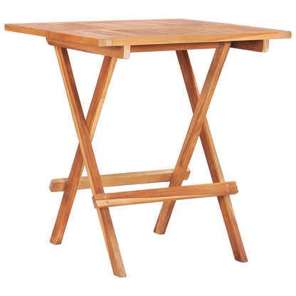 vidaXL Folding Bistro Table 60x60x65 cm Solid Teak Wood - Brown