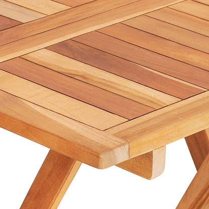 vidaXL Folding Bistro Table 60x60x65 cm Solid Teak Wood - Brown