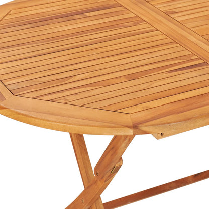 vidaXL Folding Garden Table 160x80x75 cm Solid Teak Wood - Brown