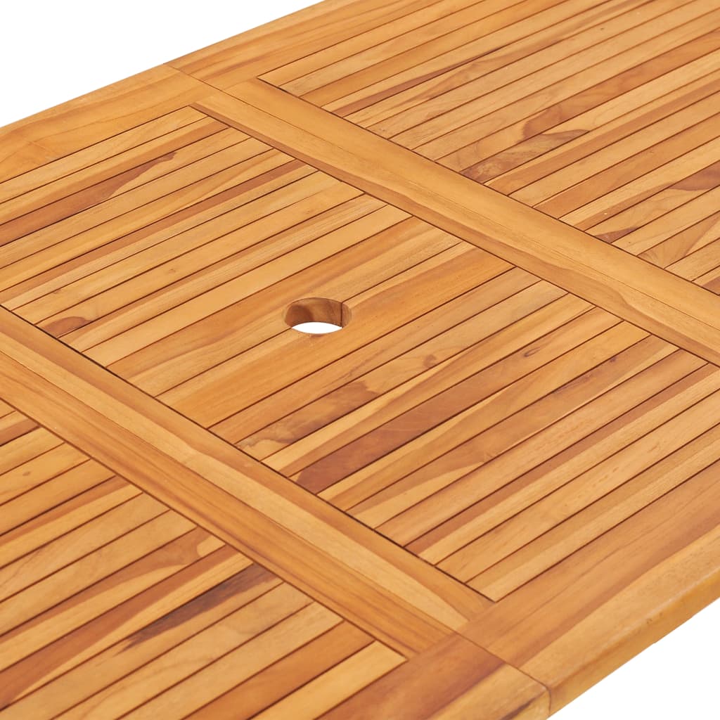 vidaXL Folding Garden Table 160x80x75 cm Solid Teak Wood - Brown