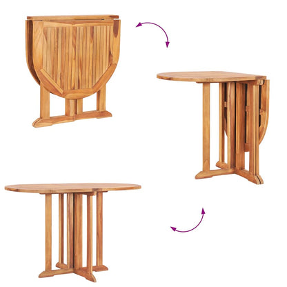 vidaXL Folding Butterfly Garden Table 120x70x75 cm Solid Teak Wood - Brown