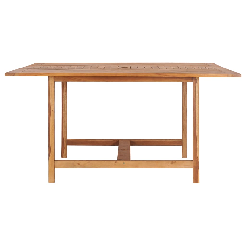 vidaXL Garden Table 150x150x76 cm Solid Teak Wood - Brown