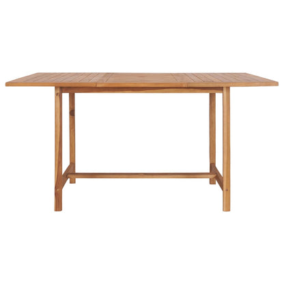 vidaXL Garden Table 150x150x76 cm Solid Teak Wood - Brown