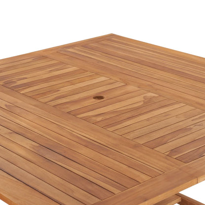vidaXL Garden Table 150x150x76 cm Solid Teak Wood - Brown