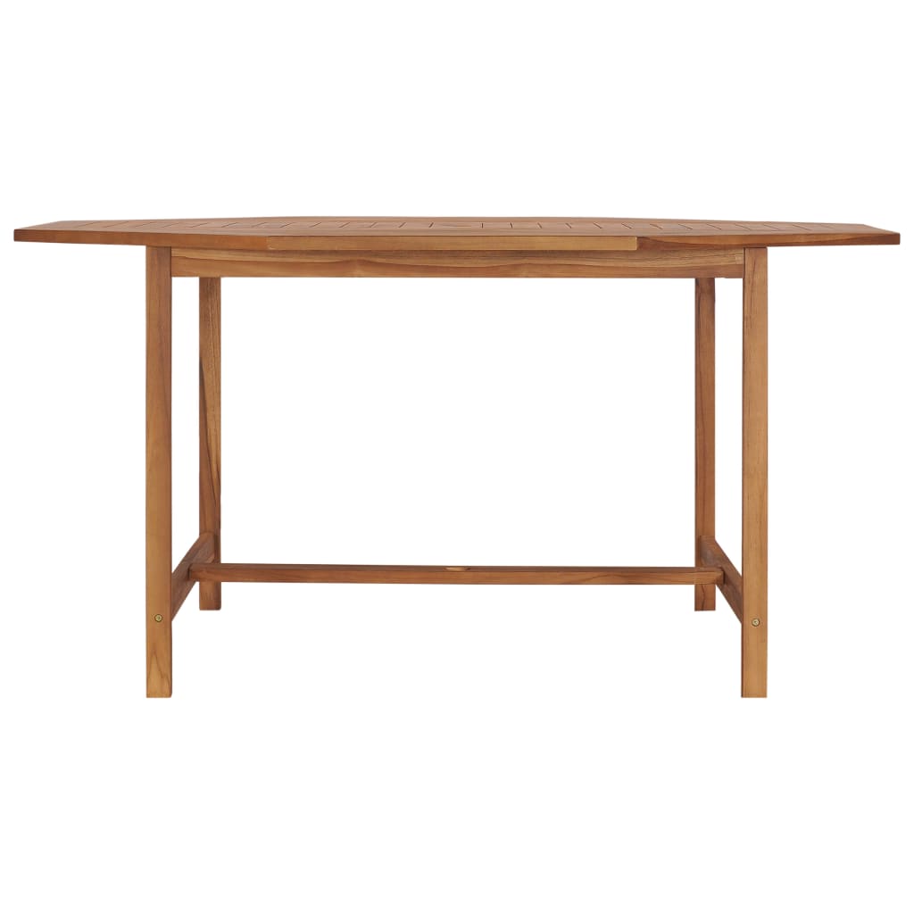 vidaXL Garden Table 150x150x75 cm Solid Teak Wood - Brown