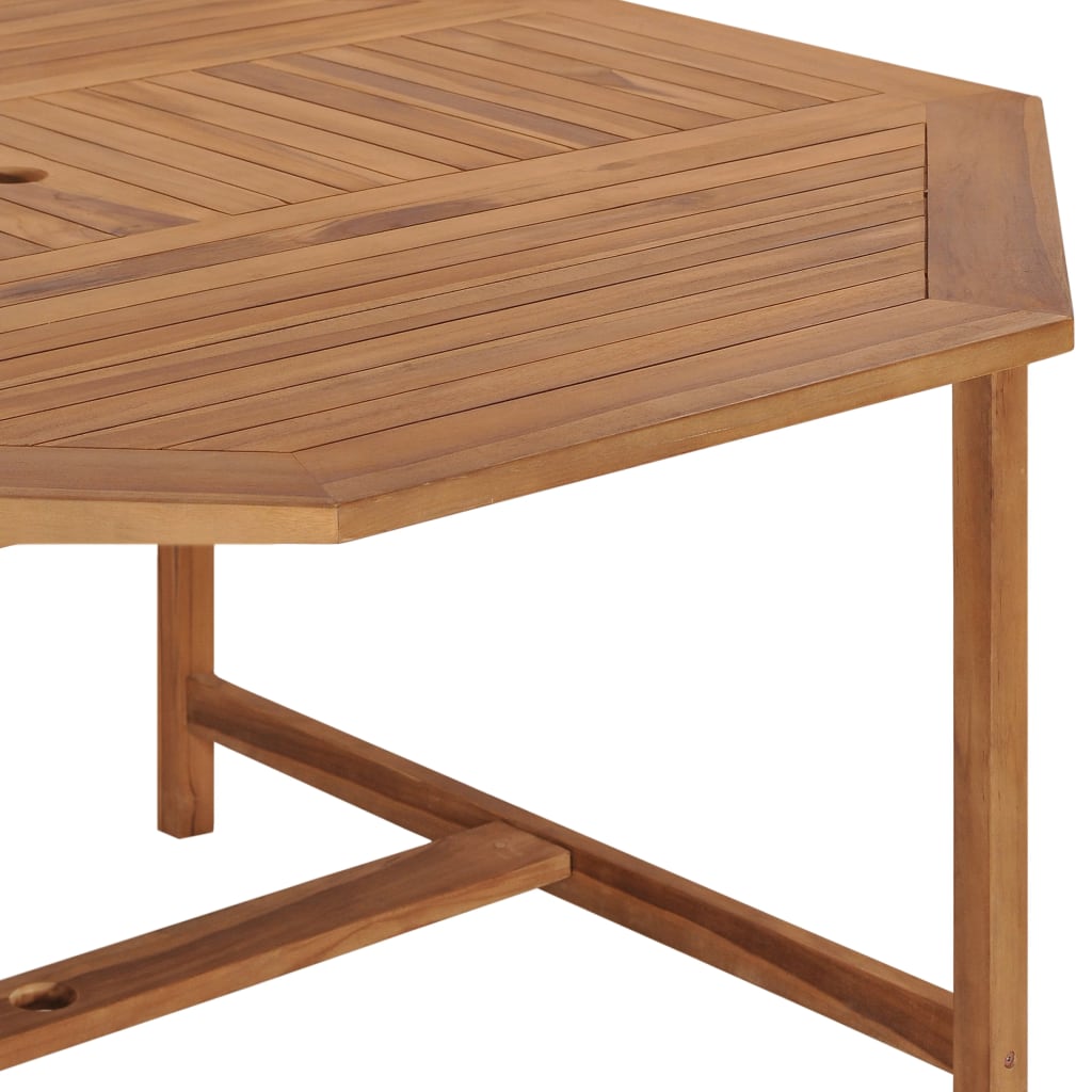 vidaXL Garden Table 150x150x75 cm Solid Teak Wood - Brown