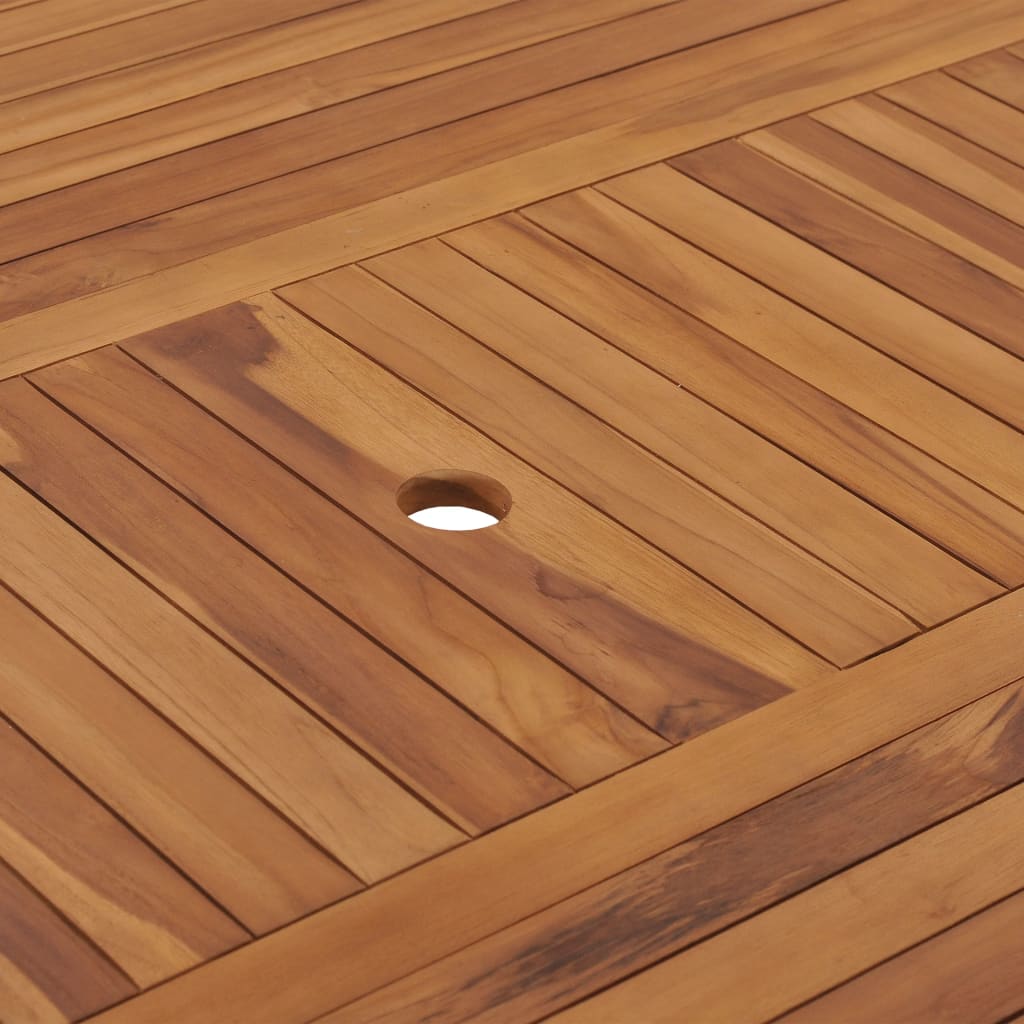 vidaXL Garden Table 150x150x75 cm Solid Teak Wood - Brown