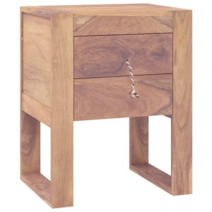 vidaXL Bedside Cabinet 40x30x50 cm Solid Teak Wood - Brown - 60479