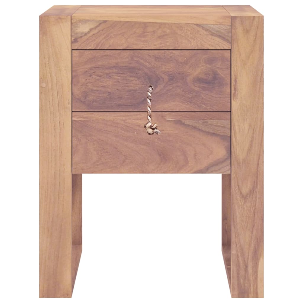 vidaXL Bedside Cabinet 40x30x50 cm Solid Teak Wood - Brown - 60479