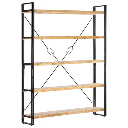 vidaXL 5-Tier Bookcase 140x30x180 cm Solid Mango Wood - Brown