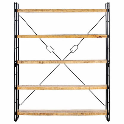 vidaXL 5-Tier Bookcase 140x30x180 cm Solid Mango Wood - Brown