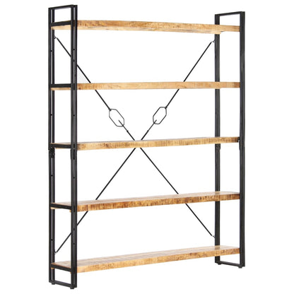 vidaXL 5-Tier Bookcase 140x30x180 cm Solid Mango Wood - Brown
