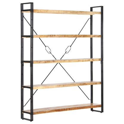 vidaXL 5-Tier Bookcase 140x30x180 cm Solid Mango Wood - Brown