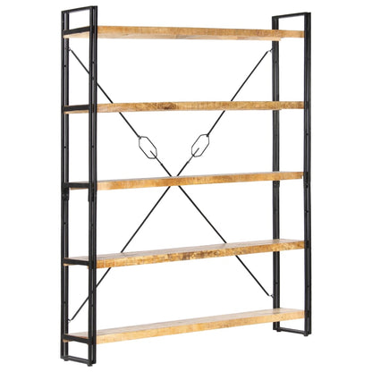 vidaXL 5-Tier Bookcase 140x30x180 cm Solid Mango Wood - Brown