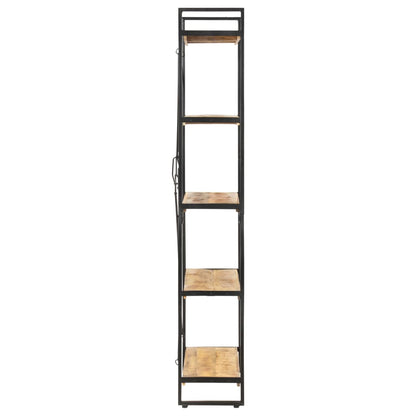 vidaXL 5-Tier Bookcase 90x30x180 cm Solid Mango Wood - Brown