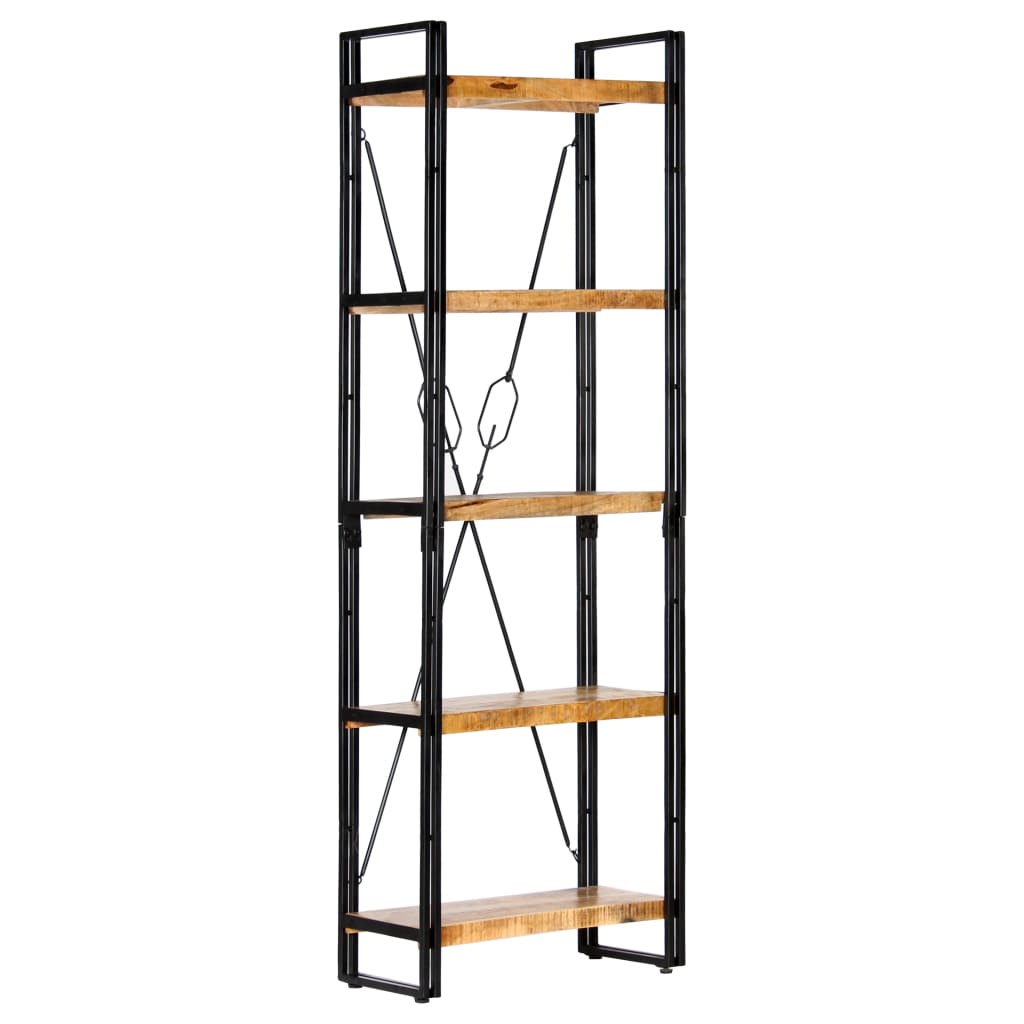 vidaXL 5-Tier Bookcase 60x30x180 cm Solid Mango Wood - Brown