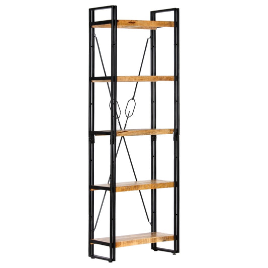 vidaXL 5-Tier Bookcase 60x30x180 cm Solid Mango Wood - Brown