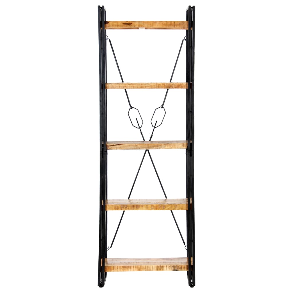 vidaXL 5-Tier Bookcase 60x30x180 cm Solid Mango Wood - Brown