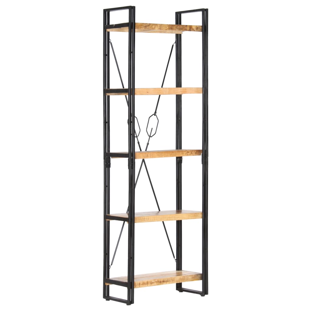 vidaXL 5-Tier Bookcase 60x30x180 cm Solid Mango Wood - Brown