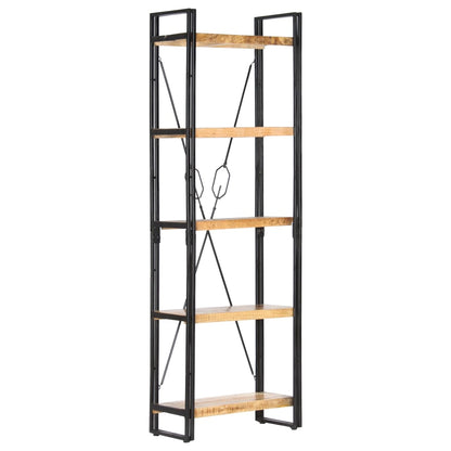 vidaXL 5-Tier Bookcase 60x30x180 cm Solid Mango Wood - Brown