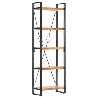 vidaXL 5-Tier Bookcase 60x30x180 cm Solid Mango Wood - Brown