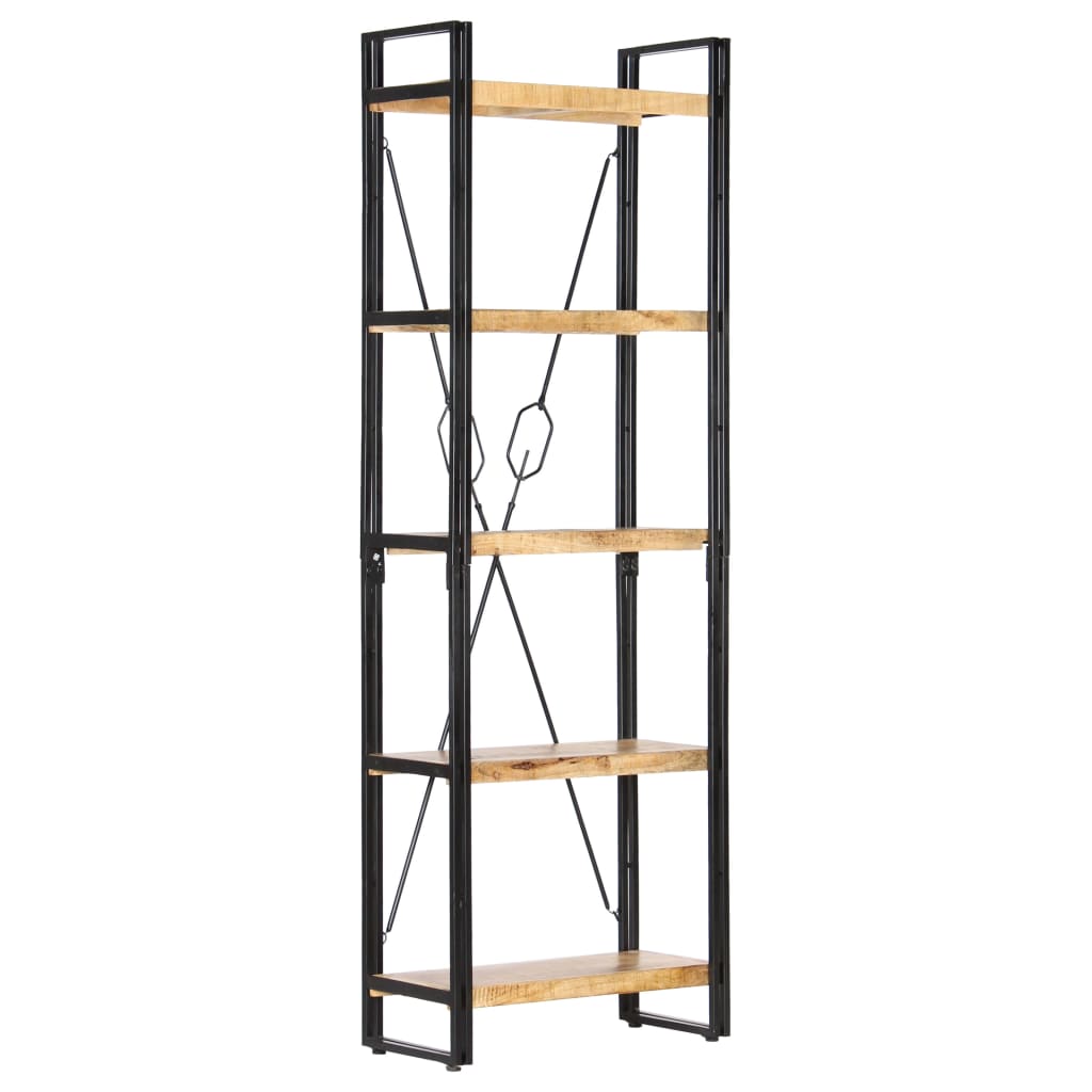 vidaXL 5-Tier Bookcase 60x30x180 cm Solid Mango Wood - Brown