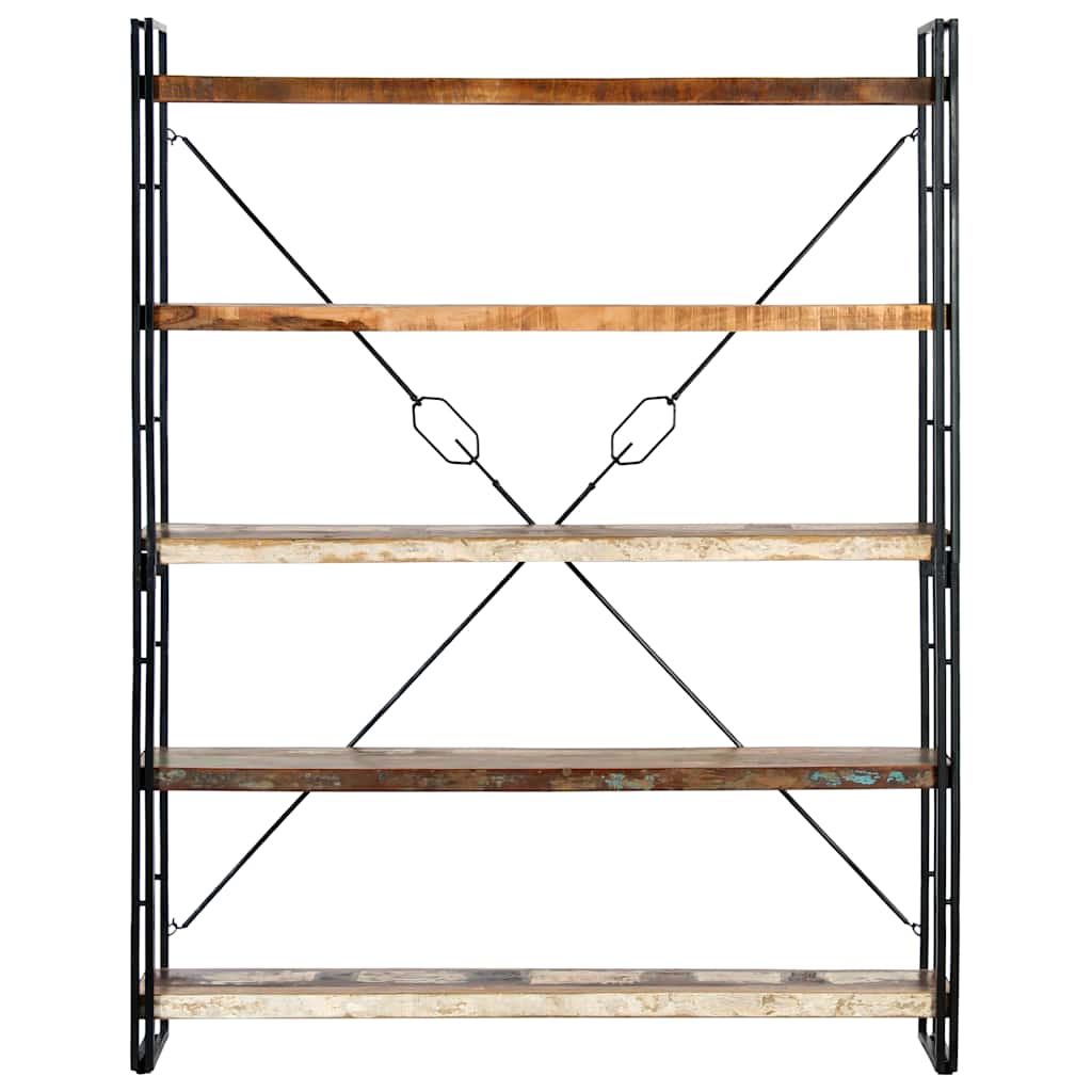 vidaXL 5-Tier Bookcase 140x30x180 cm Solid Reclaimed Wood - Brown