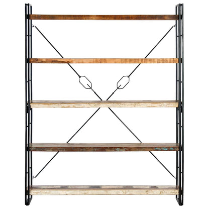 vidaXL 5-Tier Bookcase 140x30x180 cm Solid Reclaimed Wood - Brown