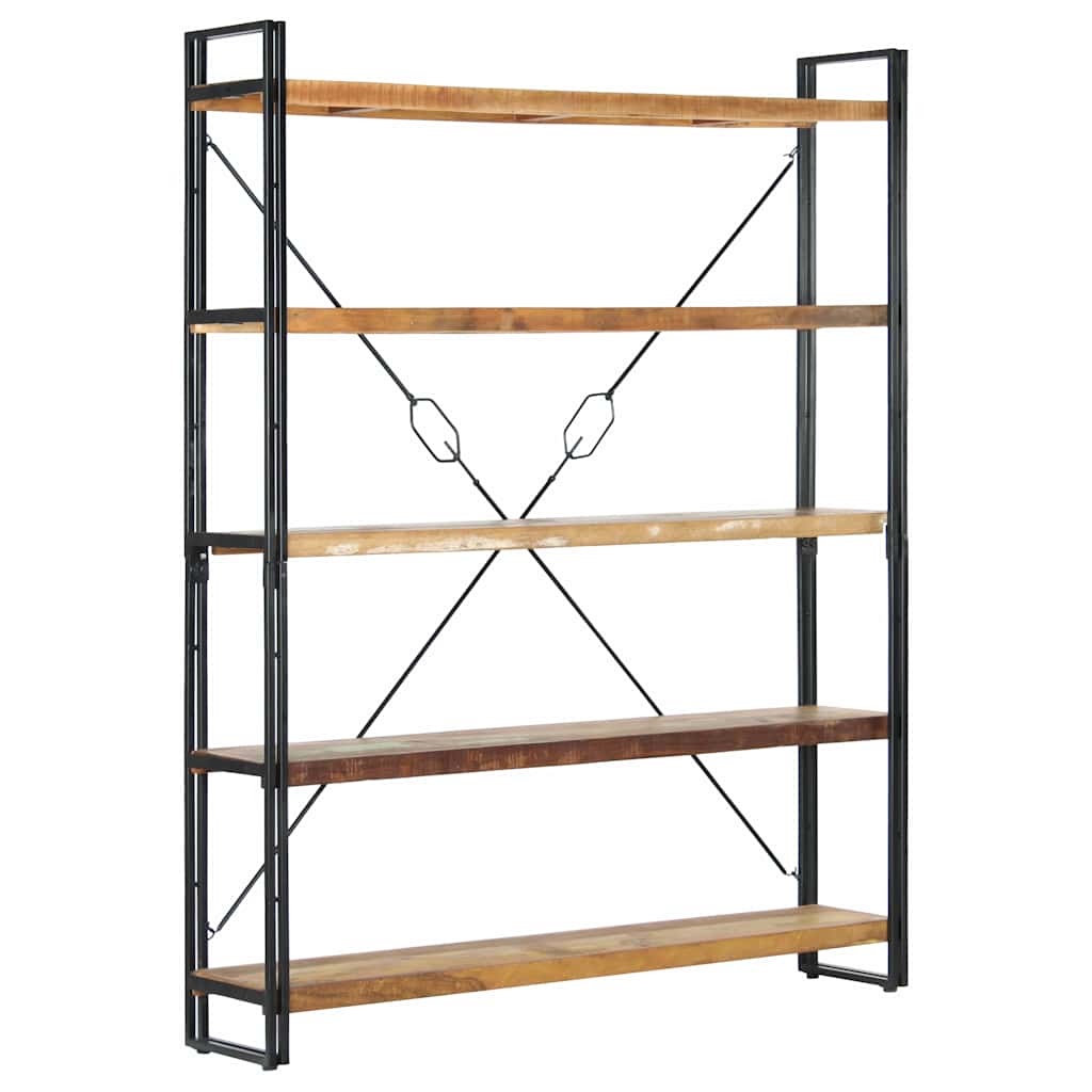 vidaXL 5-Tier Bookcase 140x30x180 cm Solid Reclaimed Wood - Brown