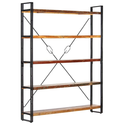 vidaXL 5-Tier Bookcase 140x30x180 cm Solid Reclaimed Wood - Brown