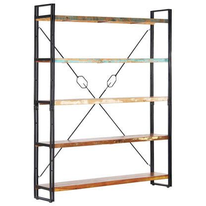 vidaXL 5-Tier Bookcase 140x30x180 cm Solid Reclaimed Wood - Brown