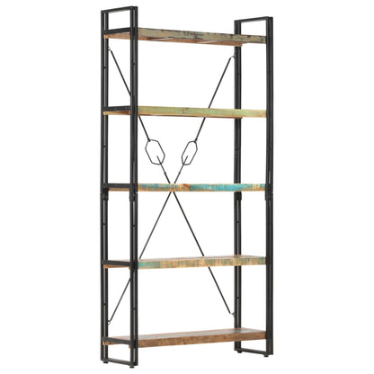 vidaXL 5-Tier Bookcase 90x30x180 cm Solid Reclaimed Wood - Brown