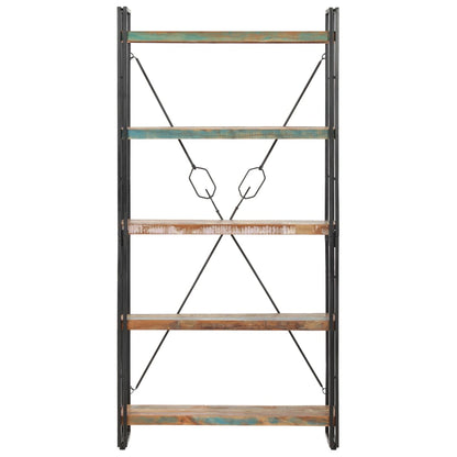 vidaXL 5-Tier Bookcase 90x30x180 cm Solid Reclaimed Wood - Brown