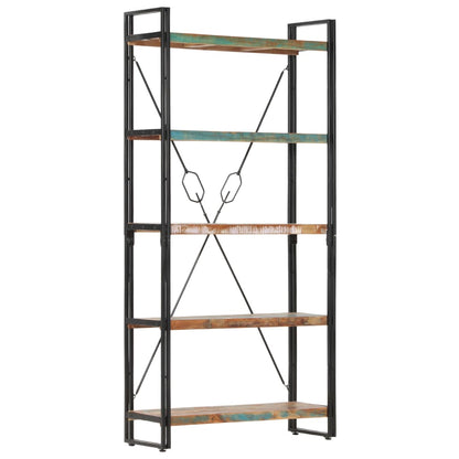 vidaXL 5-Tier Bookcase 90x30x180 cm Solid Reclaimed Wood - Brown