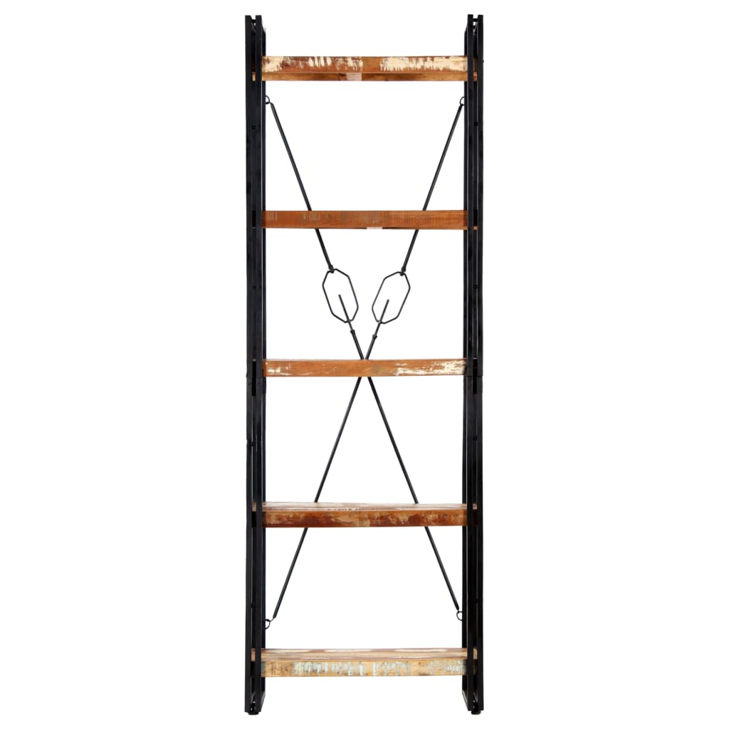 vidaXL 5-Tier Bookcase 60x30x180 cm Solid Reclaimed Wood - Brown