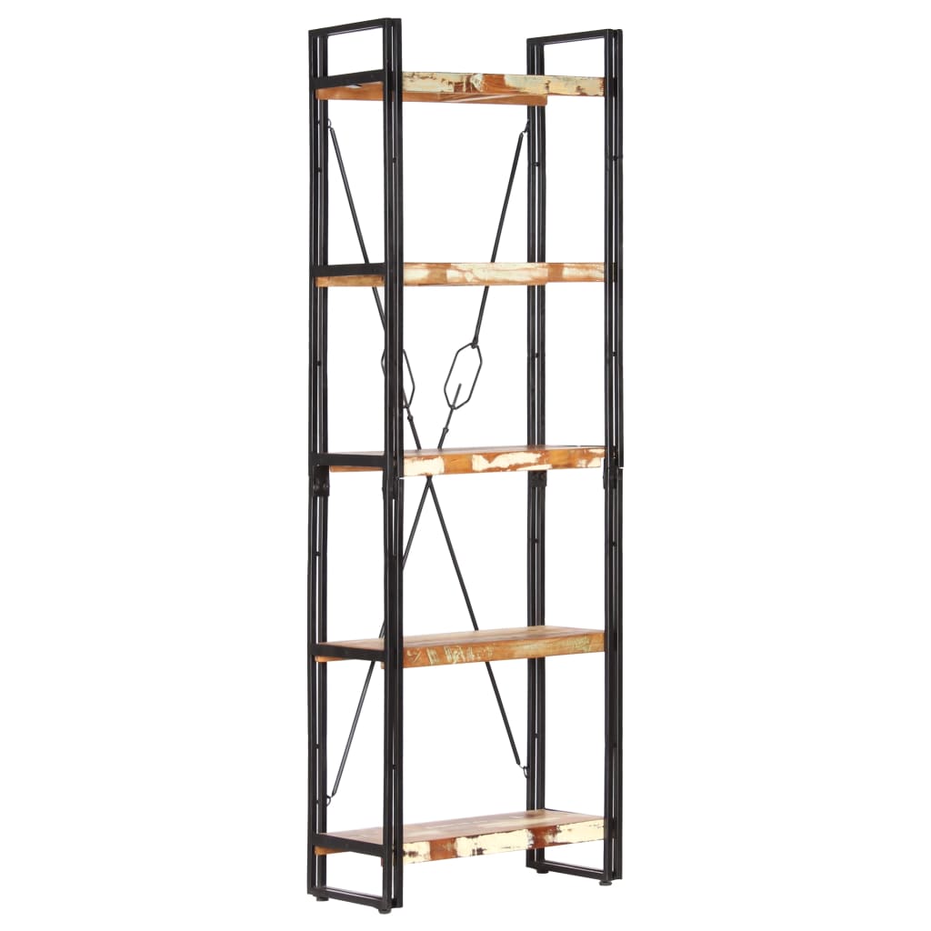 vidaXL 5-Tier Bookcase 60x30x180 cm Solid Reclaimed Wood - Brown