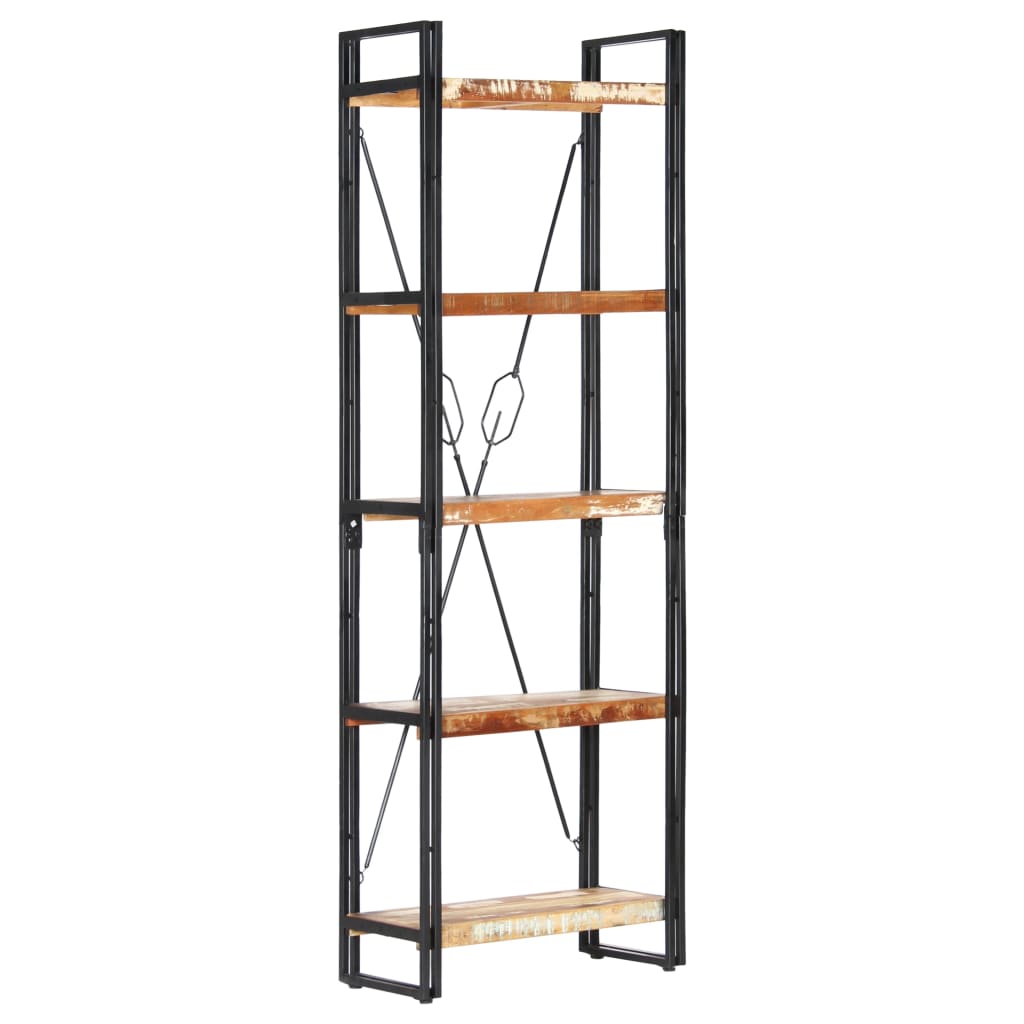 vidaXL 5-Tier Bookcase 60x30x180 cm Solid Reclaimed Wood - Brown