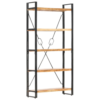 vidaXL 5-Tier Bookcase 90x30x180 cm Solid Acacia Wood - Brown