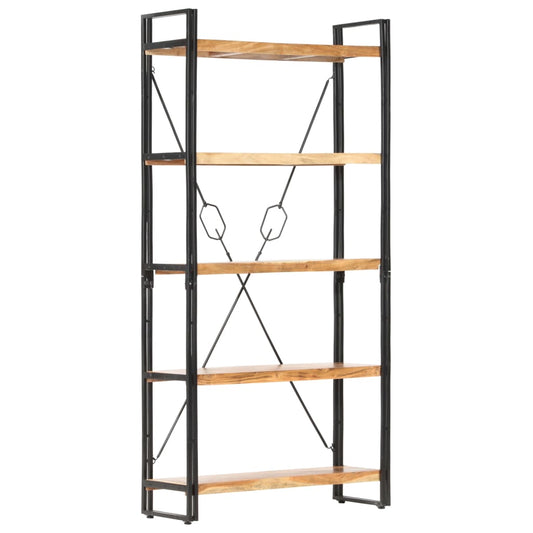 vidaXL 5-Tier Bookcase 90x30x180 cm Solid Acacia Wood - Brown