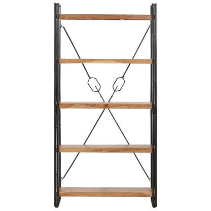 vidaXL 5-Tier Bookcase 90x30x180 cm Solid Acacia Wood - Brown