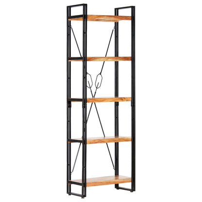 vidaXL 5-Tier Bookcase 60x30x180 cm Solid Acacia Wood - Brown