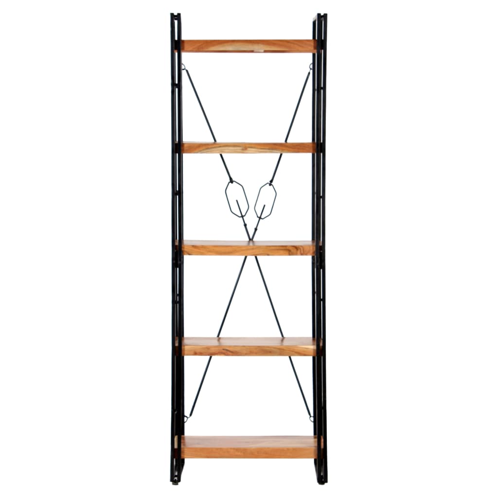 vidaXL 5-Tier Bookcase 60x30x180 cm Solid Acacia Wood - Brown