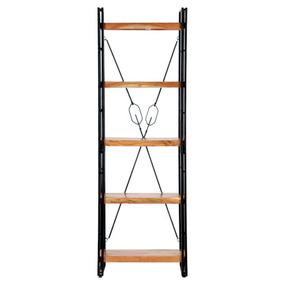 vidaXL 5-Tier Bookcase 60x30x180 cm Solid Acacia Wood - Brown