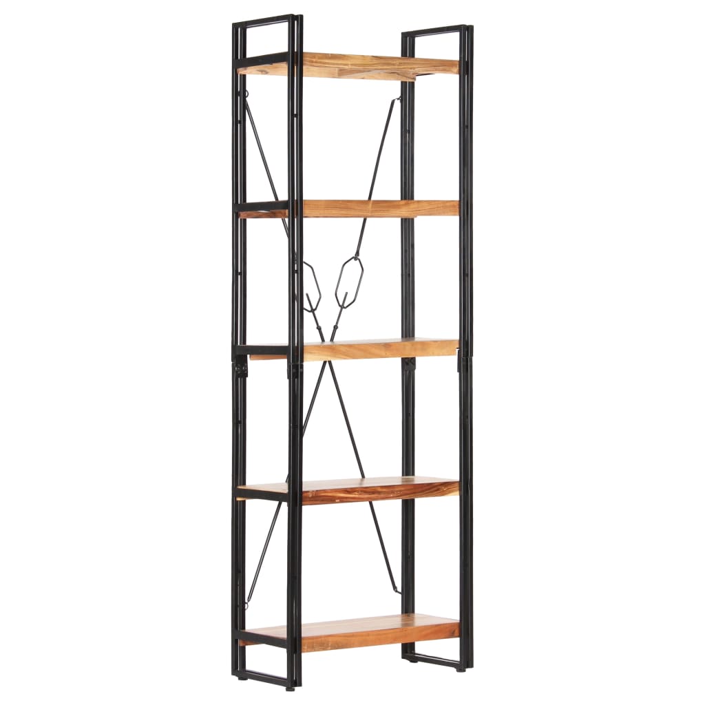 vidaXL 5-Tier Bookcase 60x30x180 cm Solid Acacia Wood - Brown
